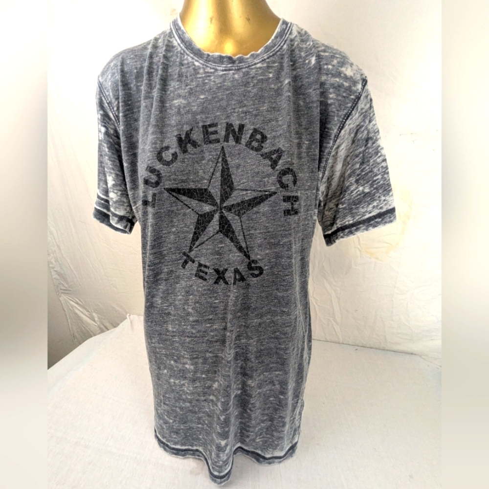 Luckenbach Texas Is A Song And A Destination Opaque Grey Tee Large